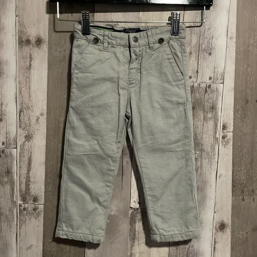 Mayoral Baby Gray Lined Pants